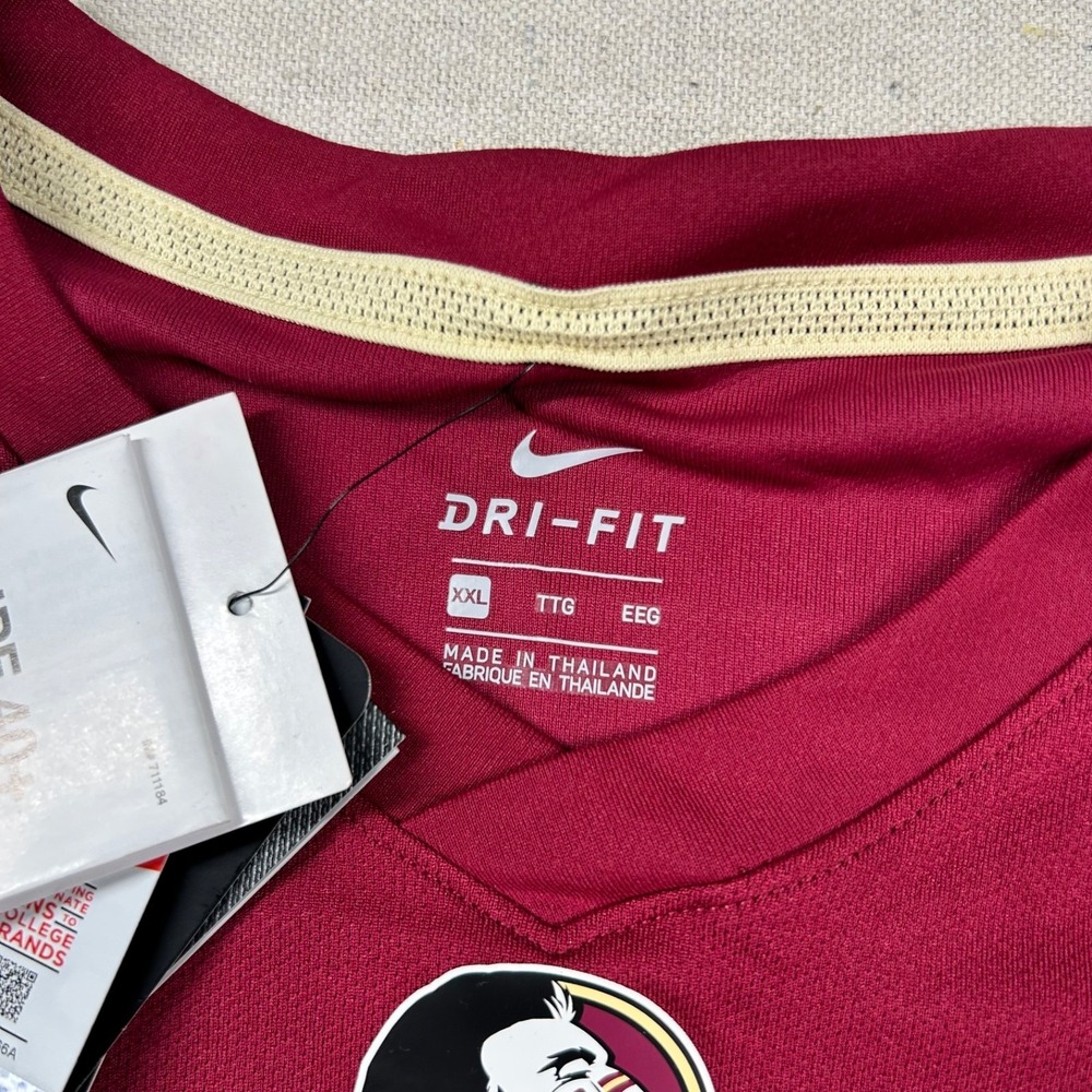 Nike FSU Shirt Womens 2xl On Field Florida State Seminoles Coach Club UPF 40 - Picture 3 of 12